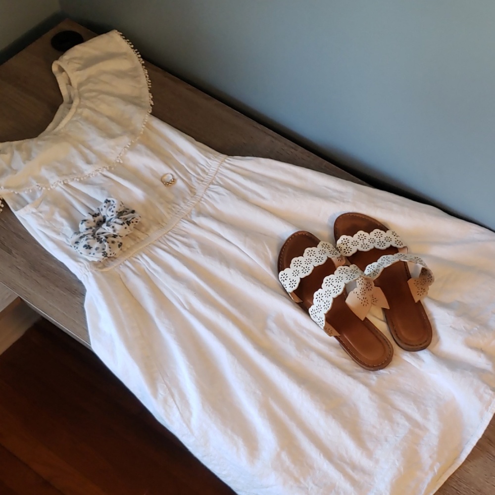 White Flowy Dress
